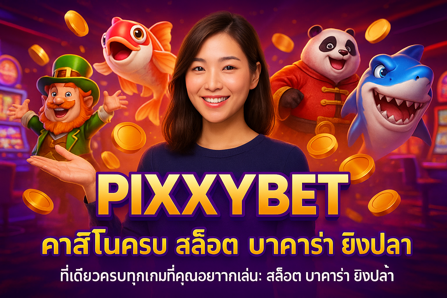 PIXXYBET คาสิโนครบ สล็อต บาคาร่า ยิงปลา